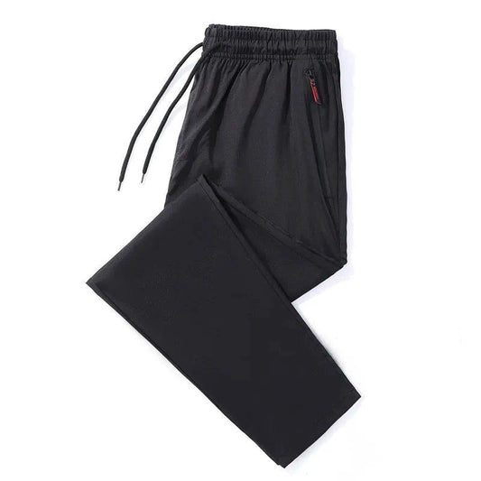 Men's Casual Pants Straight Slim Fit Elastic Waist Jogger Korean Classic Blue Black Gray Male Brand Trousers Plus Size - MANDOTOS