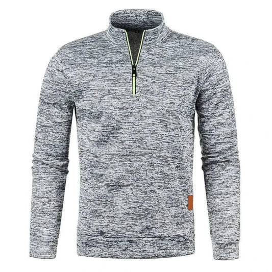 Men's Half Zipper Turtleneck Sweatshirt: Cozy and Stylish for Fall - MANDOTOS INTERNATIONAL1005007460645798-Light Gray-4XL