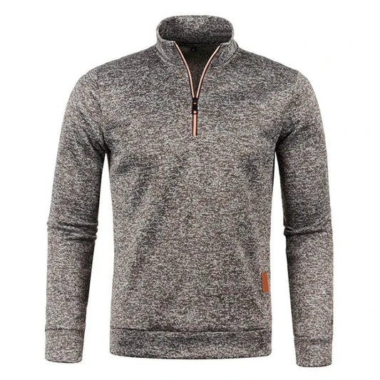 Men's Half Zipper Turtleneck Sweatshirt: Cozy and Stylish for Fall - MANDOTOS INTERNATIONAL1005007460645798-Coffee-L