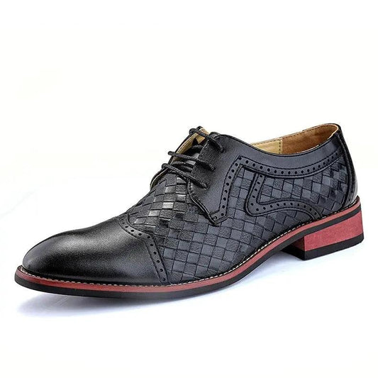 Men's Pointed Leather Dress Shoes - Korean Style Fashion - MANDOTOS