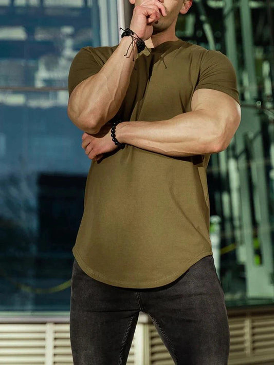 Men's Summer Muscle T-Shirt for Gym Workouts MANDOTOS INTERNATIONAL