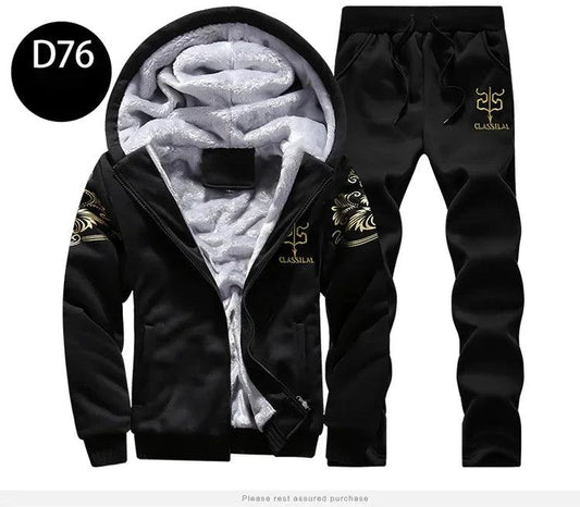 Men's Winter Sports Set: Stylish, Warm 2-Piece Ensemble for Outdoor Adventures - MANDOTOS