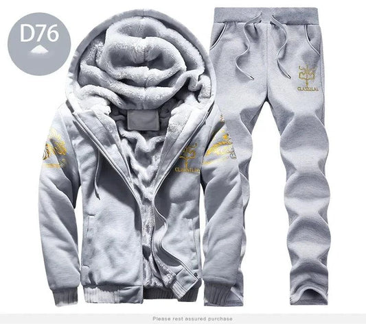 Men's Winter Sports Set: Stylish, Warm 2-Piece Ensemble for Outdoor Adventures - MANDOTOS