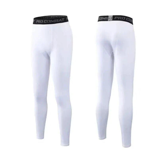 Mens Compression Pants Tights Cool Dry Leggings Sports Baselayer Running Tights Athletic Workout Active Shorts - MANDOTOS