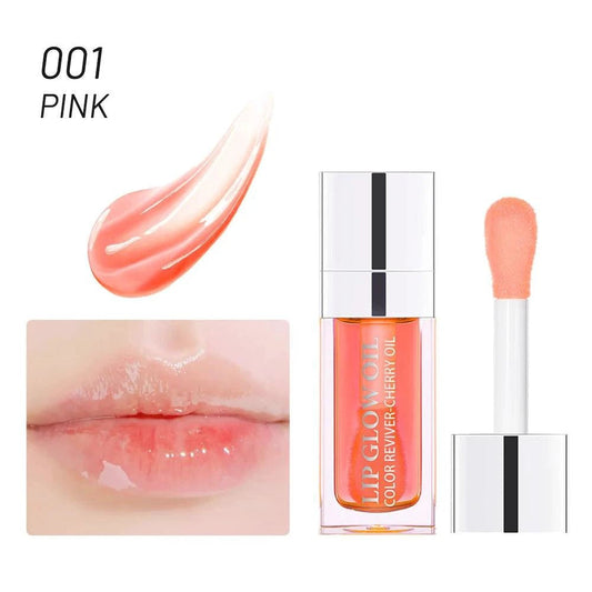 Mandotos moisturizing lip balm oil with plumping exfoliating lip gloss, featuring smooth, glossy lips and natural shine.
