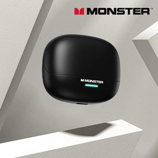 Monster MQT52 Wireless Bluetooth 5.4 Earphones Long Battery Life Gaming Headphones Dual Mode HIFI Stereo Sound Headset With Mic - MANDOTOS
