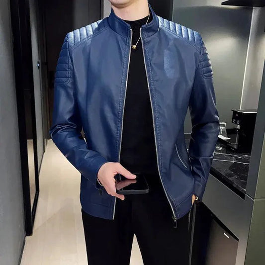 Motorcycle Leather Jacket Men - MANDOTOS