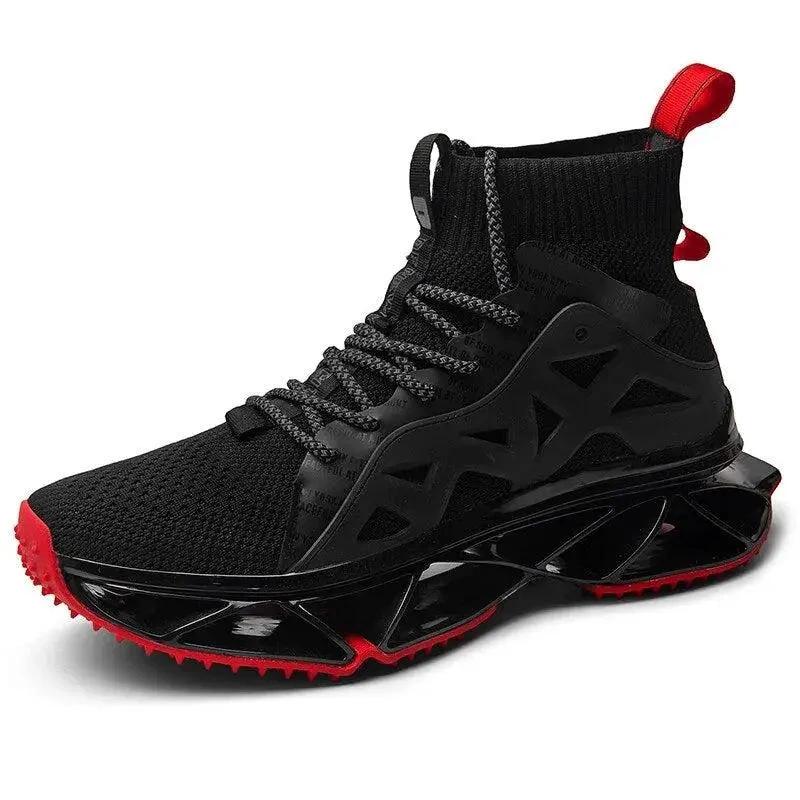 Mandotos men's casual shoes in black with white soles, featuring a sleek design and comfortable fit, ideal for everyday wear.