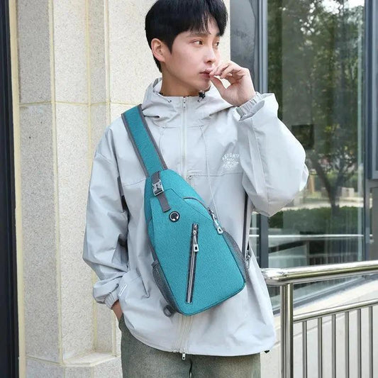 New Multifunctional Men's Shoulder Crossbody Bag Male Hard-Wearing Canvas Shoulder Messenger Bags Chest Bag - MANDOTOS