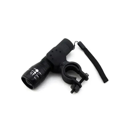 Mandotos Night Rider LED front bike light displaying bright illumination for high visibility and safe riding.