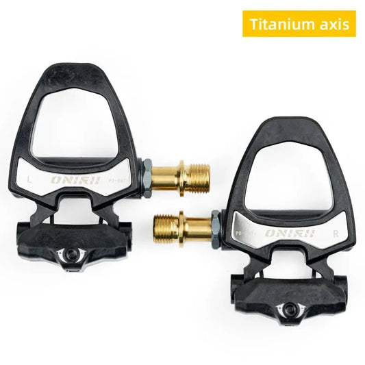 Mandotos ONIRII PD-06 carbon lock pedals for cycling, featuring lightweight design and secure locking mechanism for enhanced ride performance.