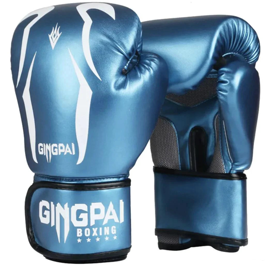 Mandotos Pro Punch adult boxing gloves in black with red accents, padded for training and sparring, shown from a side angle.