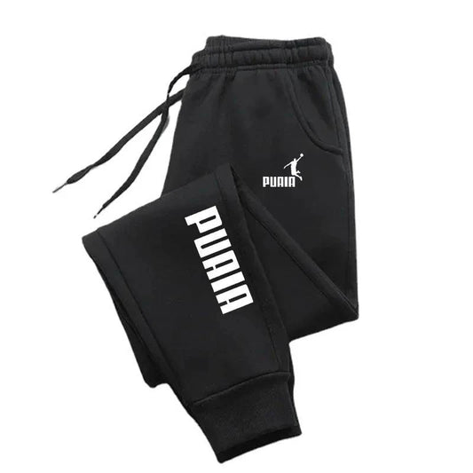 PUAIA Print Men's Pants Autumn/Winter New Sport Jogging Trousers Fitness Loose Fit Clothing Solid Color Outfit Streetwear Pants - MANDOTOS