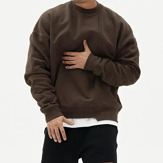 Pullover Round Neck Sweater Loose Men Clothes - MANDOTOS