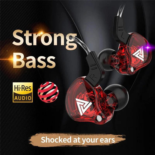 QKZ AK6 HiFi Wired Earphones - Copper Driver with Microphone - MANDOTOS