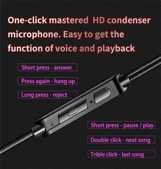 QKZ AK6 HiFi Wired Earphones - Copper Driver with Microphone - MANDOTOS