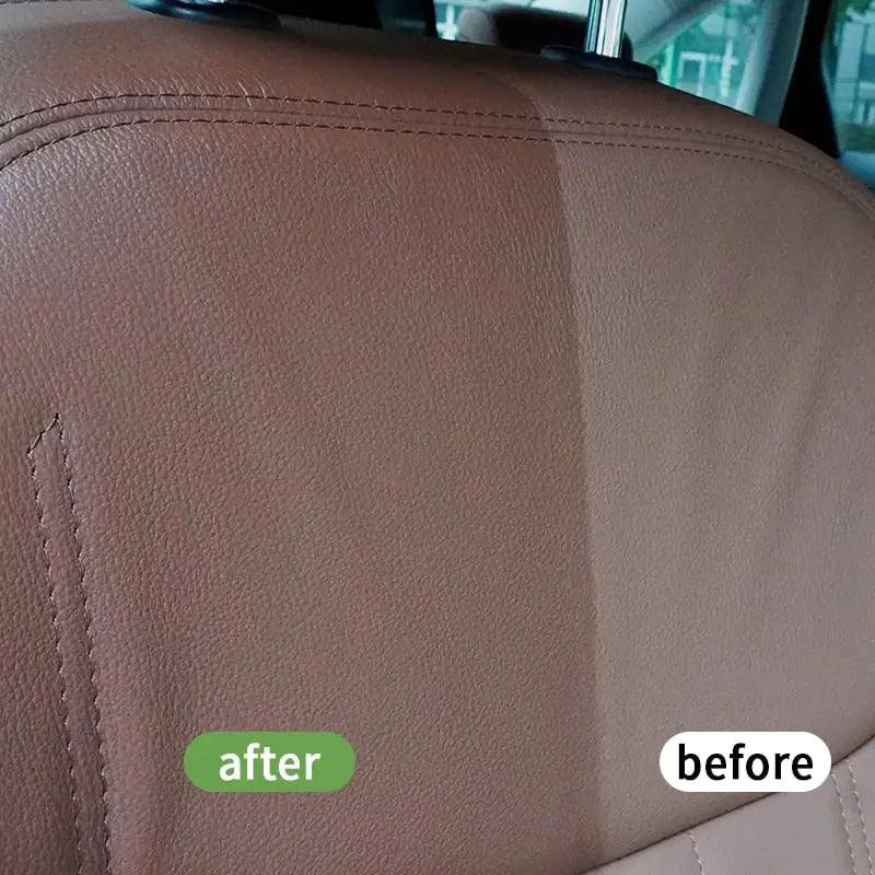 MANDOTOS Rapid Shine Leather Revitalizer bottle with applicator brush, designed to restore and shine leather surfaces.