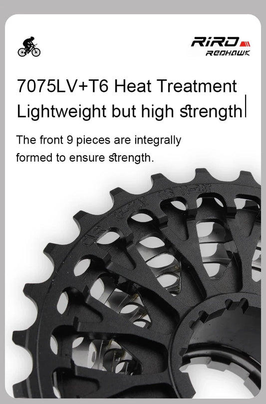 Mandotos RIRO ultra-light hollow freewheel for bicycles, showcasing its sleek design and lightweight construction.