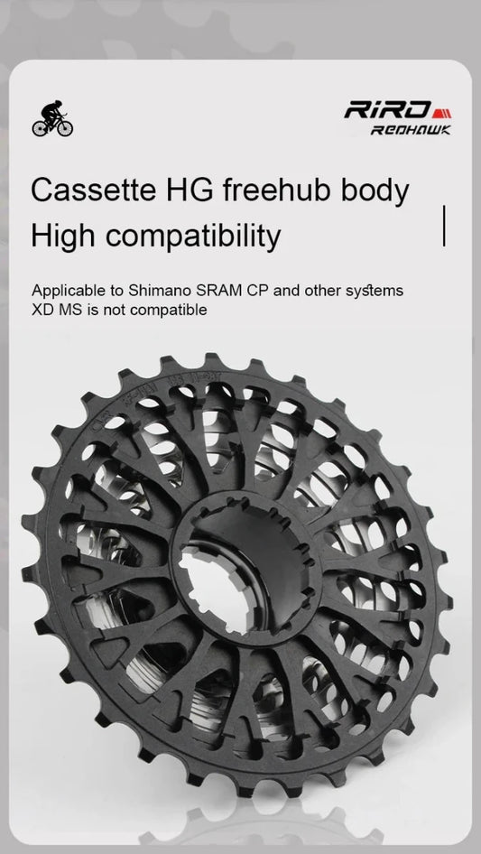 Mandotos RIRO ultra-light hollow freewheel for bicycles, showcasing its sleek design and lightweight construction for enhanced cycling performance.