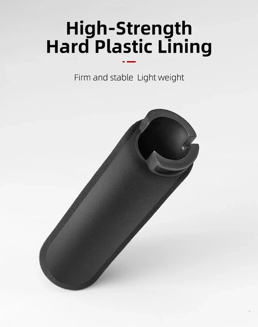 Mandotos ROCKBROS cycling grips in black with textured surface for enhanced comfort and control during bike rides.