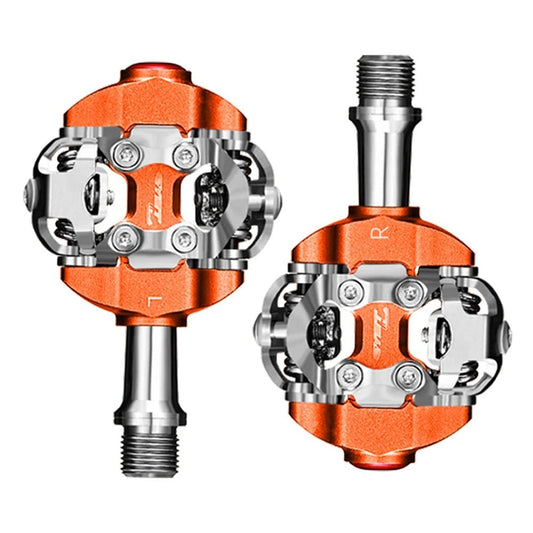 Mandotos RYET MTB clipless pedals with textured grip surface for enhanced control during mountain biking rides.