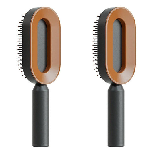 "Self Cleaning Hair Brush For Women One-key Cleaning Hair Loss Airbag Massage Scalp Comb Anti-Static Hairbrush - MANDOTOS"