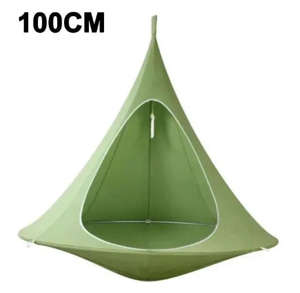 Mandotos SkyNest hanging hammock chair with soft fabric and sturdy suspension, perfect for relaxing indoors or outdoors.