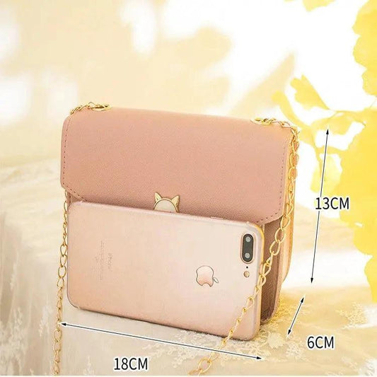 Small Crossbody Bags For Women Cat Lock Chain Messenger Bags - MANDOTOS