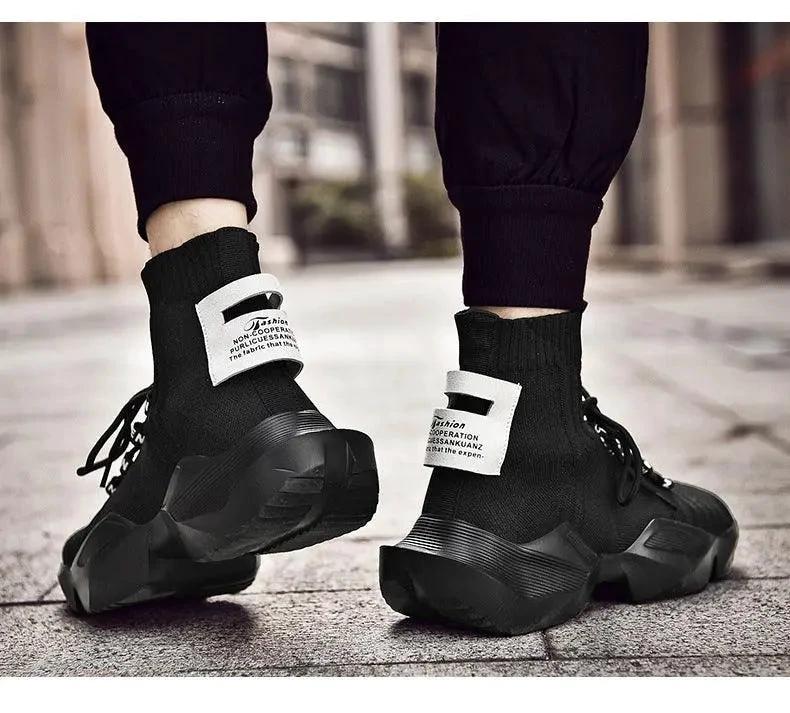 Mandotos men's casual sports shoes with large size, trendy design, and sock-style upper for comfortable everyday wear.