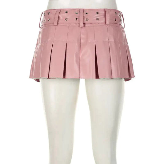 Spice Faux Leather Pleat Mini - MANDOTOS
