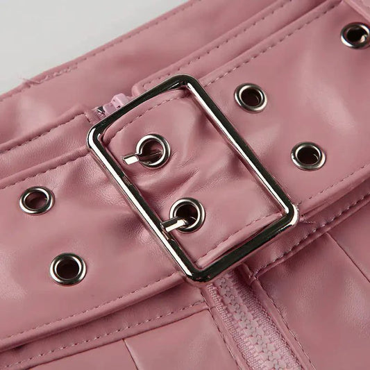 Spice Faux Leather Pleat Mini - MANDOTOS
