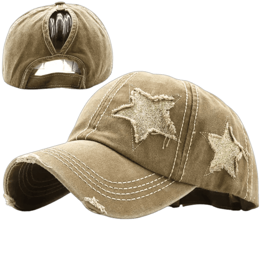 Star Denim Baseball Cap - MANDOTOS