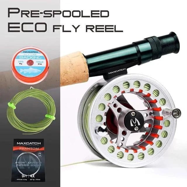 Mandotos Stream Master fishing reel with black metal body and ergonomic handle, ideal for freshwater and saltwater fishing.