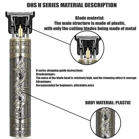T9 Hair Clipper Repair Beard Shaving Body Hair Trimmer Clippers Electric Machine Men Haircut Machine 0mm Barber Shaver - MANDOTOS