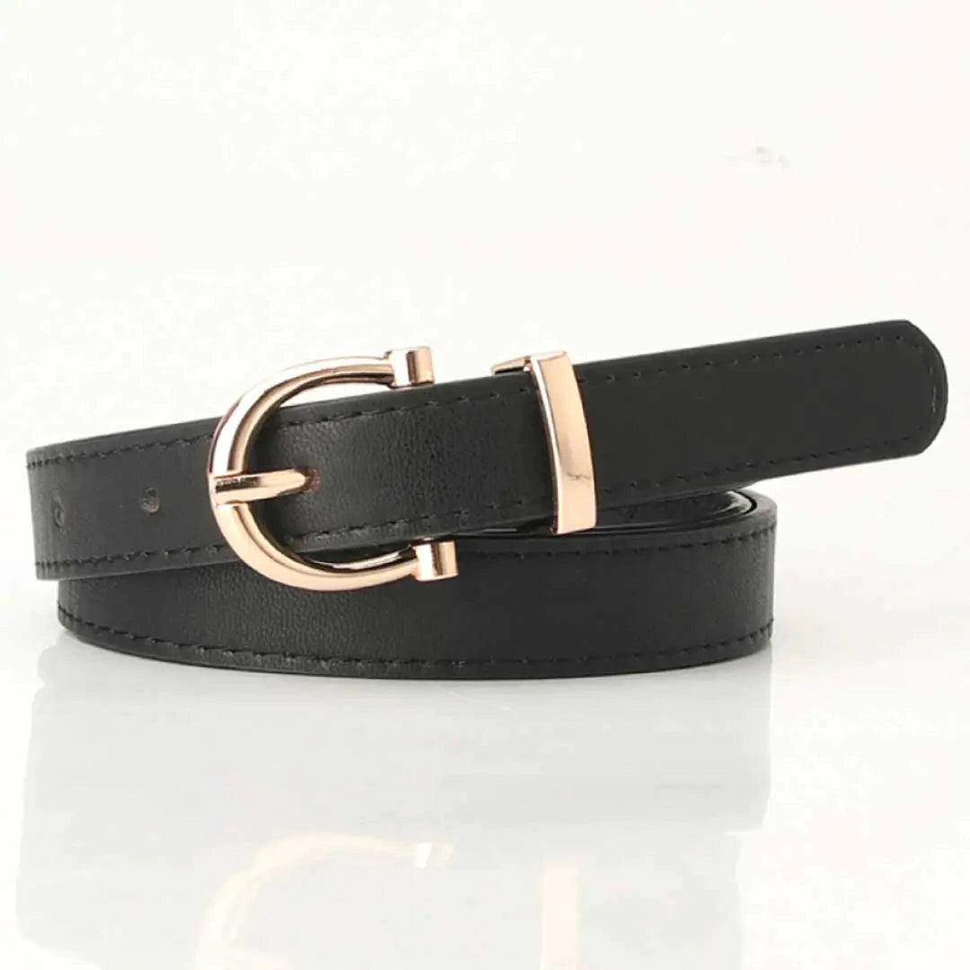 Mandotos Tally vegan leather belt featuring a sleek design and adjustable buckle, ideal for casual or formal wear.