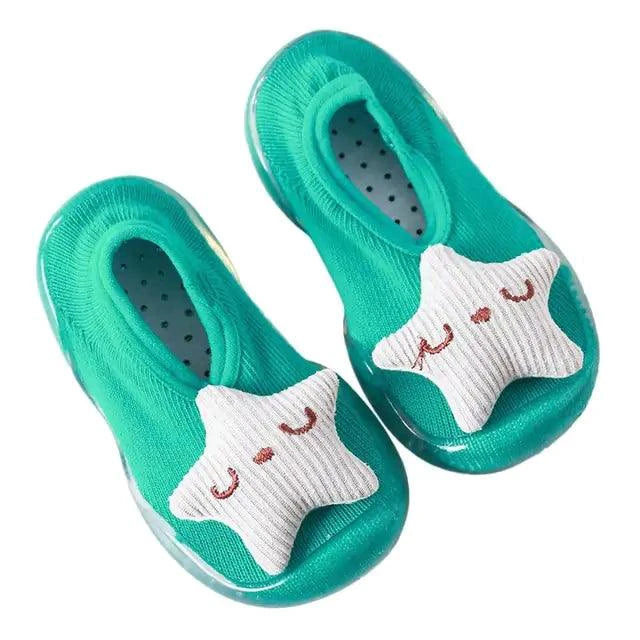Cute toddler shoes by MANDOTOS with soft fabric and velcro straps, perfect for little feet and everyday wear.