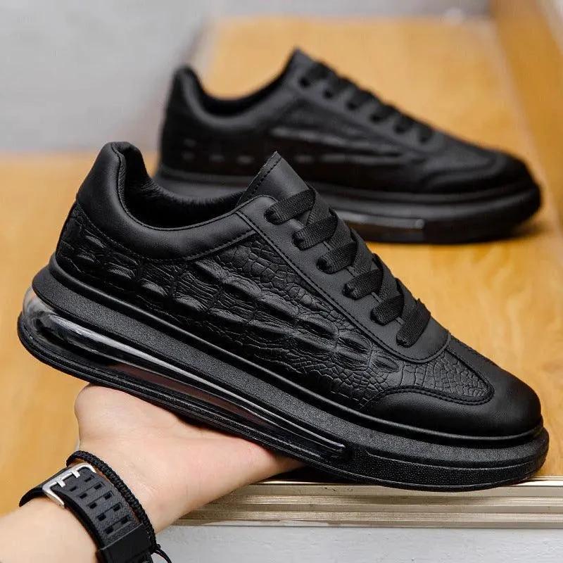 Mandotos trendy leather men's casual sneakers with stylish design and comfortable fit, ideal for everyday wear.
