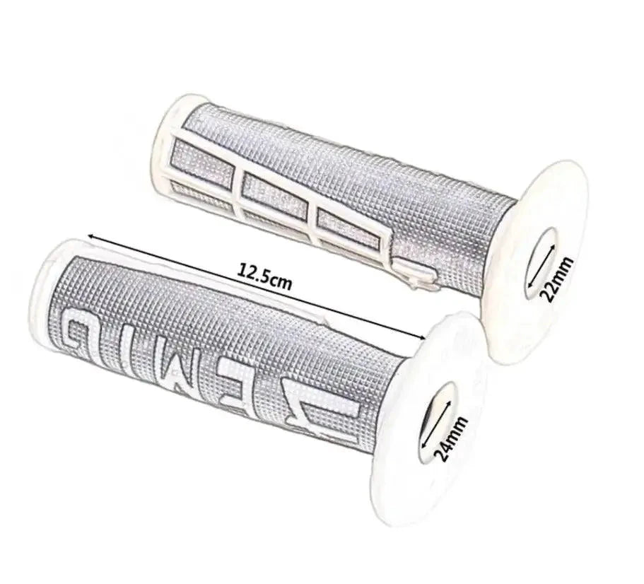 UrbanCycle Lock-On Grips by MANDOTOS, black rubber bike handlebar grips with secure locking mechanisms for comfort and control.