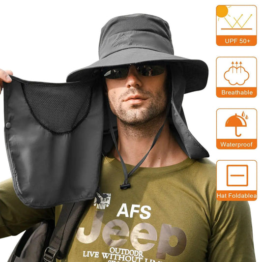 UV Defense Wide Brim Hat for Outdoor Adventures - MANDOTOS