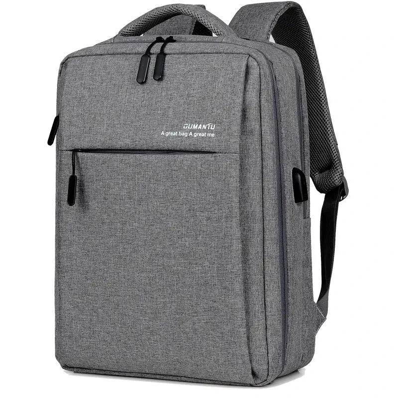 Mandotos waterproof and shockproof rechargeable backpack designed for laptops, with padded compartments and durable construction.