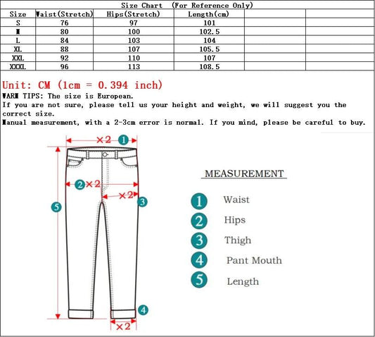 Men Street Elastic Denim Jeans Wash Solid Color Multi Pockets Cargo Pants Casual Slim Fit Daily Wear Joggers Mid Waist Trousers - MANDOTOS