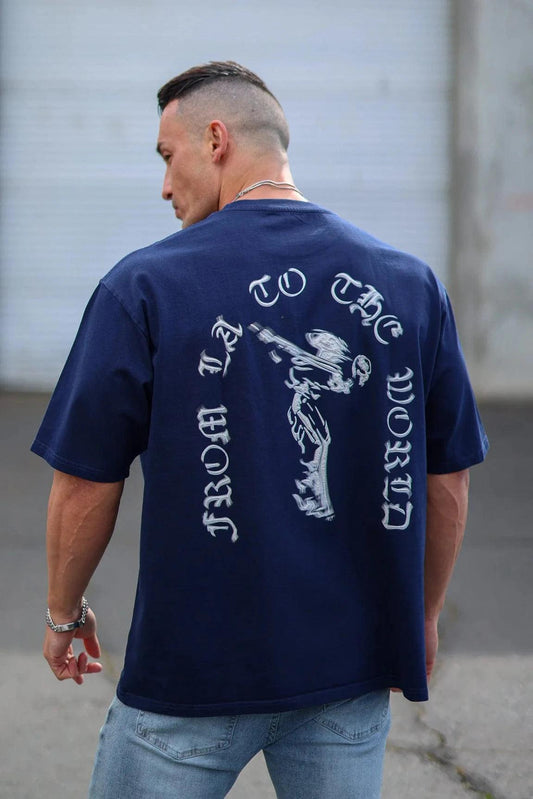 Men T-shirts Summer New Sports Leisure Cotton Round Neck Fashion Loose And Comfortable Clothing Gym Running Shirts man - MANDOTOS