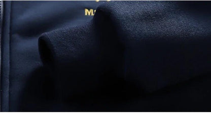 Men's autumn and winter sports set hooded casual cardigan jacket outdoor thickened warm sports shirt+pants two-piece set -