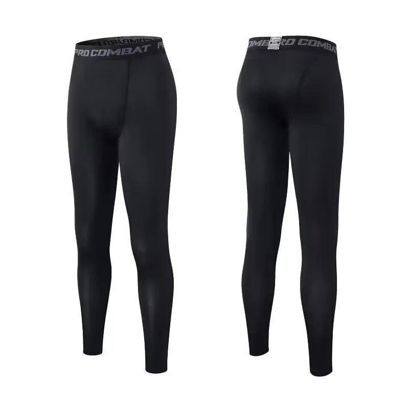 Mens Compression Pants Tights Cool Dry Leggings Sports Baselayer Running Tights Athletic Workout Active Shorts - MANDOTOS