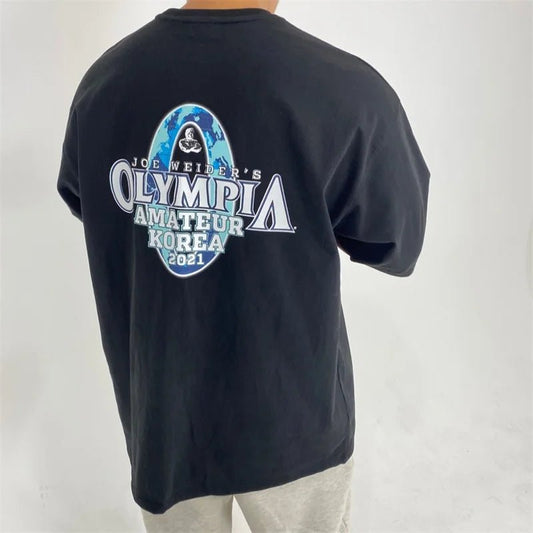 Men's Cotton Fitness Tee - Short Sleeve Summer Gym T-shirt - MANDOTOS INTERNATIONAL
