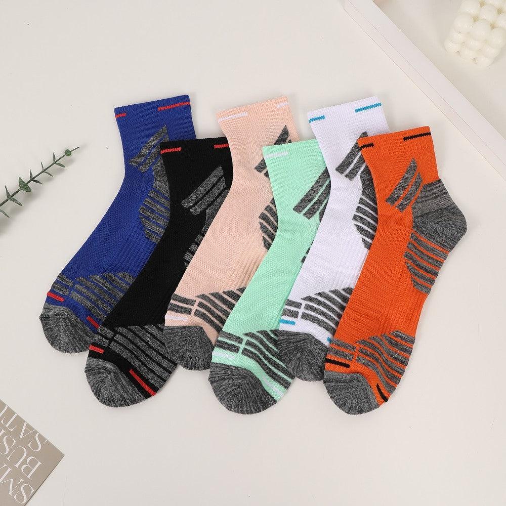 Men's Padded Ankle Socks, 6 Pairs In A Pack. Sports Running Socks. Men's And Women's Round-neck Running Socks - MANDOTOS