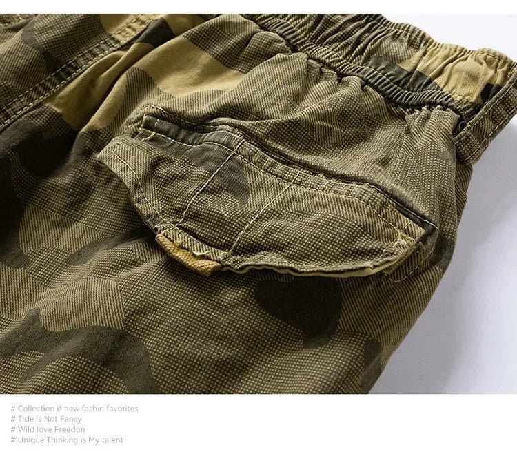 Men's Summer New Camouflage American Street Outdoor Tooling Shorts Stretch Cross-border for Amazon 9383 - MANDOTOS INTERNATIONAL
