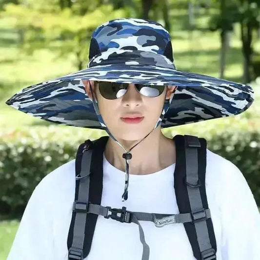 Men's Wide Brim Sun Protection Hat - MANDOTOS