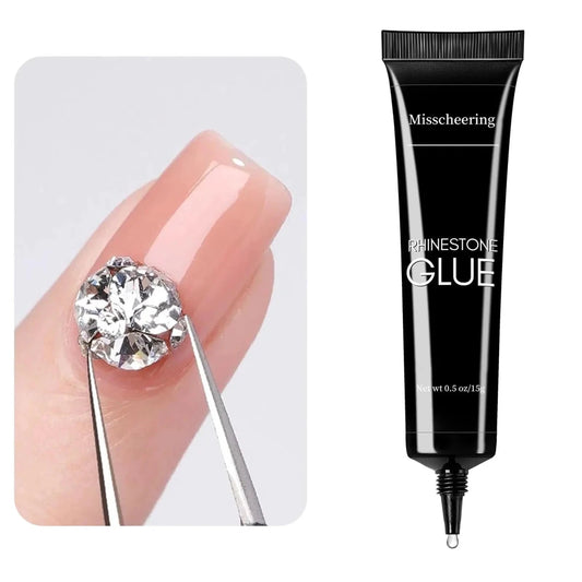Mandotos 30g Misscheering nail rhinestone glue gel for 3D nail charms, clear adhesive for nail decoration and embellishments.
