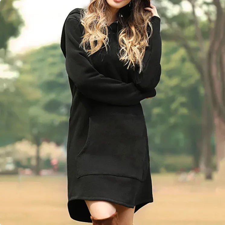 Ladies' Hoodie Dress with Pockets - MANDOTOS INTERNATIONAL